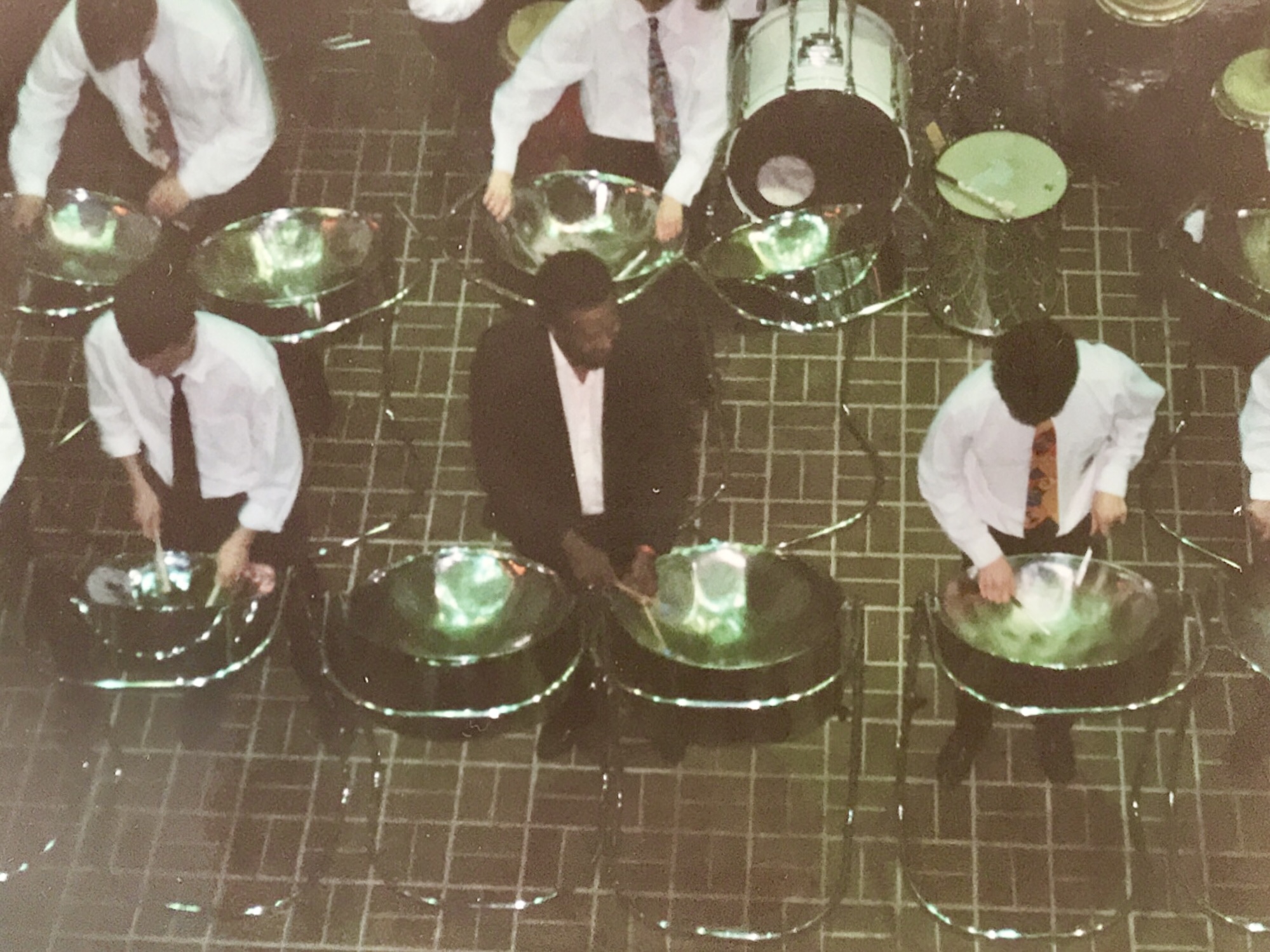 Performing with Robert Greenidge and the UNT Steel Drum Band.